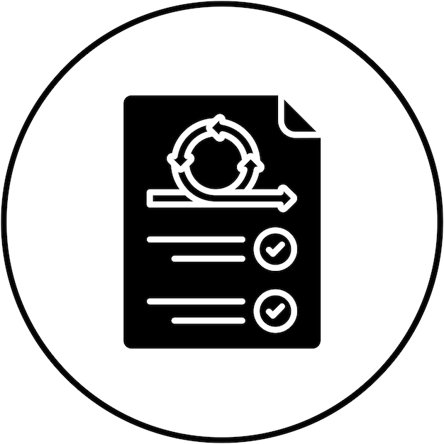 Imagen vectorial de icono de requisito Se puede utilizar para Agile