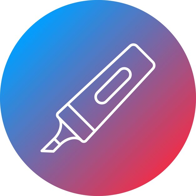 Imagen vectorial del icono de resaltador Se puede utilizar para papelería de oficina