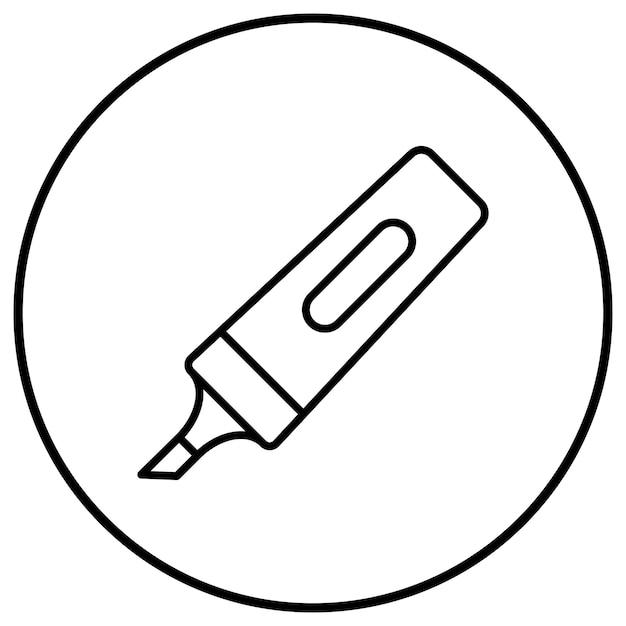 Imagen vectorial del icono de resaltador Se puede utilizar para papelería de oficina