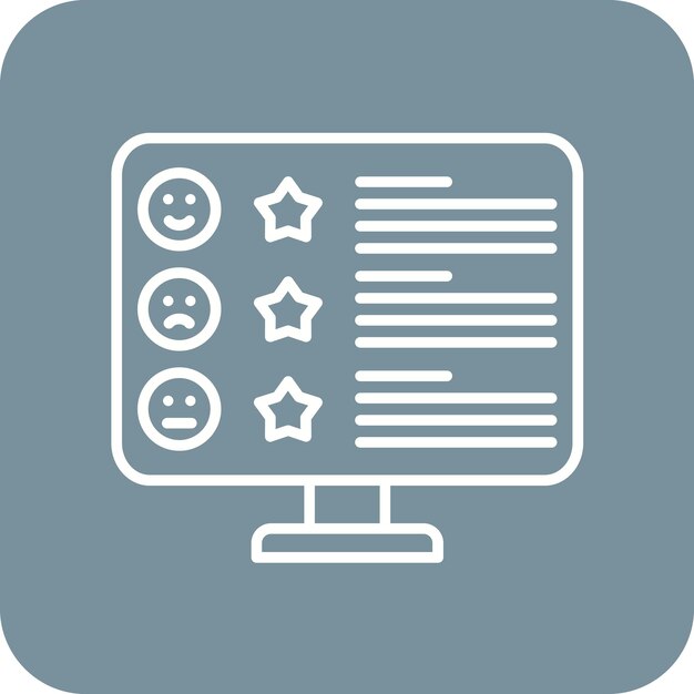 Imagen vectorial del icono de las reseñas de los clientes Se puede utilizar para el marketing