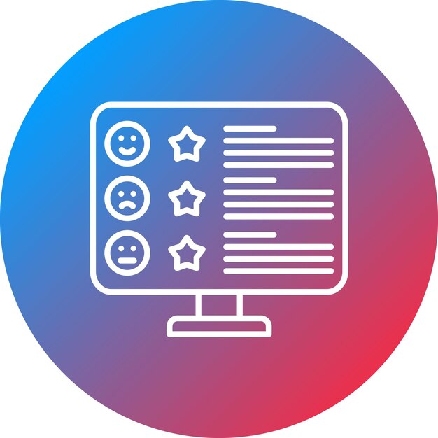 Imagen vectorial del icono de las reseñas de los clientes Se puede utilizar para el marketing