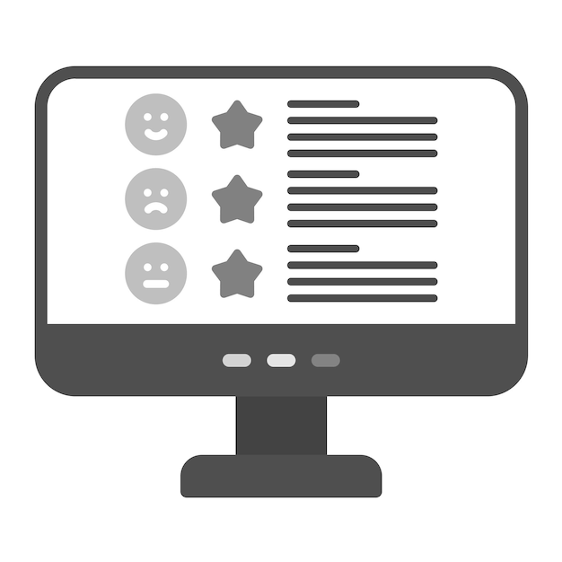 Imagen vectorial del icono de las reseñas de los clientes Se puede utilizar para el marketing