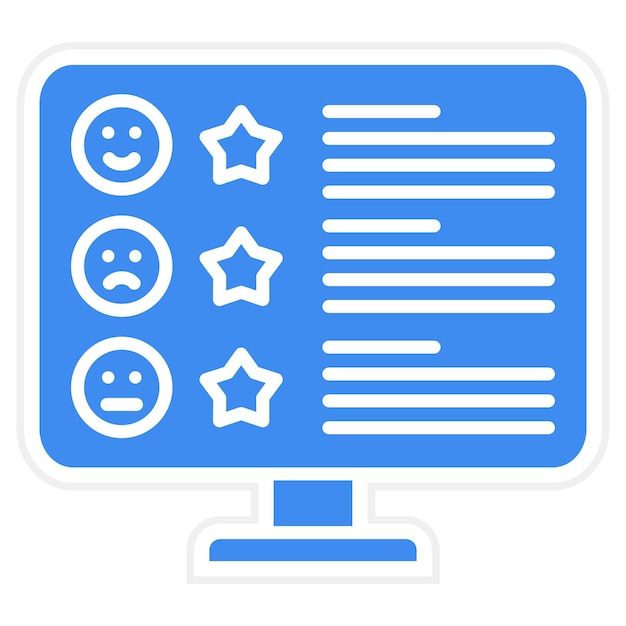 Imagen vectorial del icono de las reseñas de los clientes Se puede utilizar para el marketing