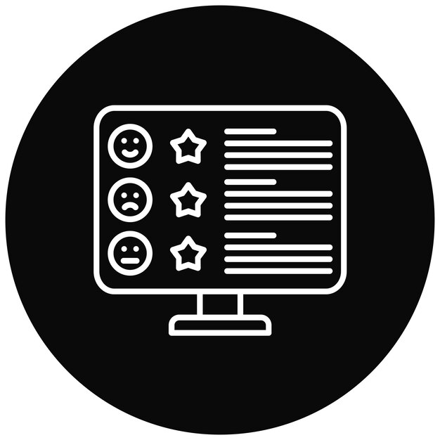 Imagen vectorial del icono de las reseñas de los clientes Se puede utilizar para el marketing
