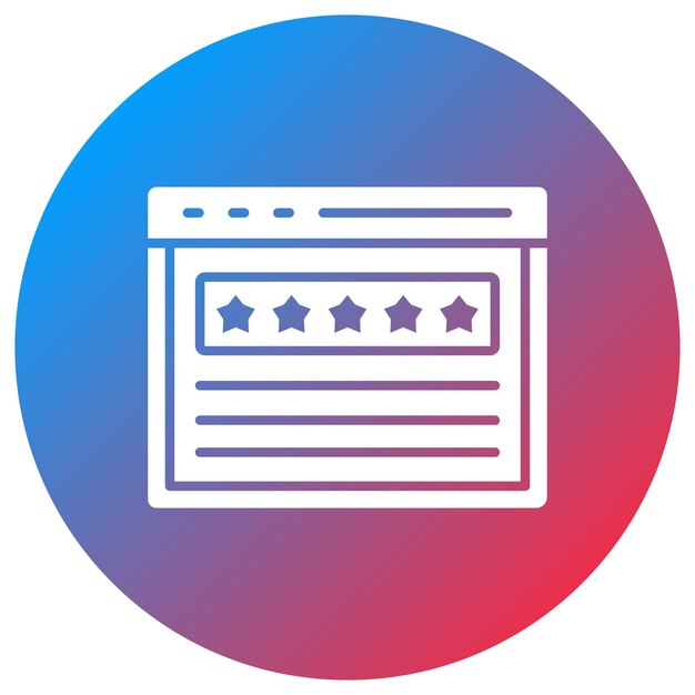 Imagen vectorial del icono de las reseñas Se puede utilizar para la tecnología de marketing