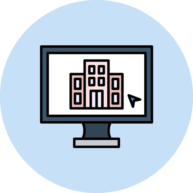 Imagen vectorial del icono de reserva de hoteles se puede utilizar para los servicios hoteleros