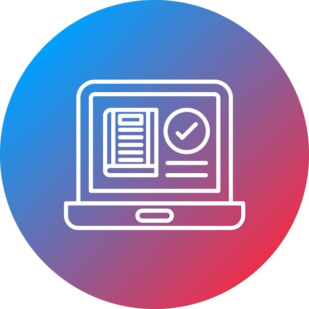 Imagen vectorial del icono de reserva en línea Se puede utilizar para la biblioteca