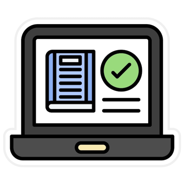 Imagen vectorial del icono de reserva en línea Se puede utilizar para la biblioteca