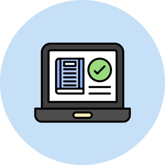 Imagen vectorial del icono de reserva en línea Se puede utilizar para la biblioteca