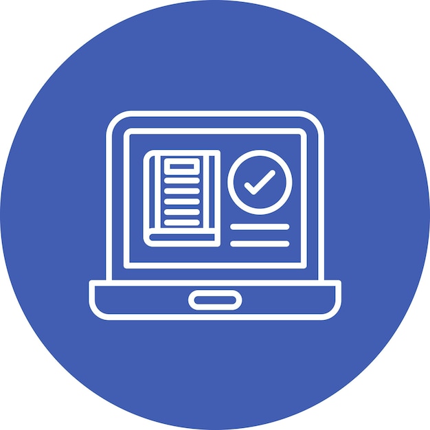 Imagen vectorial del icono de reserva en línea Se puede utilizar para la biblioteca