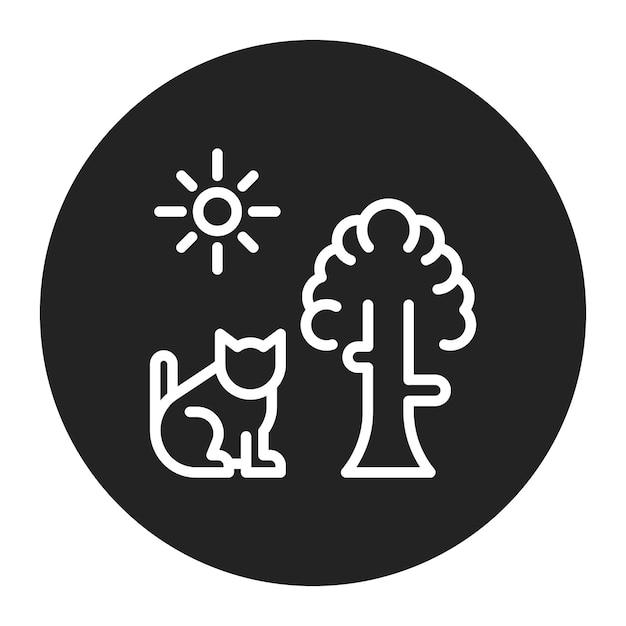 Imagen vectorial del icono de la reserva natural Se puede utilizar para el desarrollo ecológico