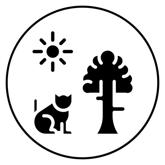 Imagen vectorial del icono de la reserva natural Se puede utilizar para el desarrollo ecológico