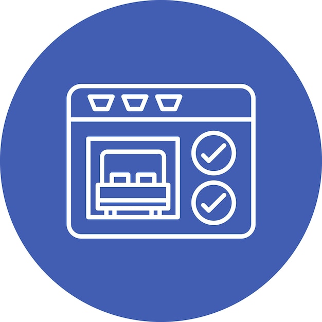 Imagen vectorial del icono de reserva Puede utilizarse para la Agencia de Viajes
