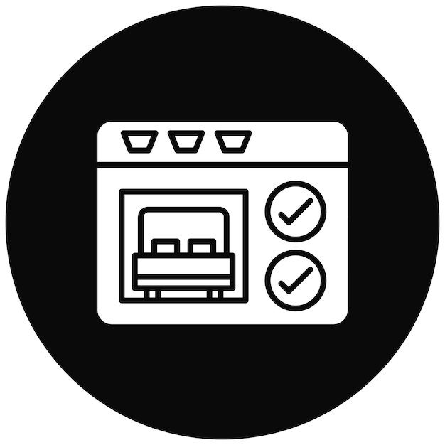 Imagen vectorial del icono de reserva Puede utilizarse para la Agencia de Viajes