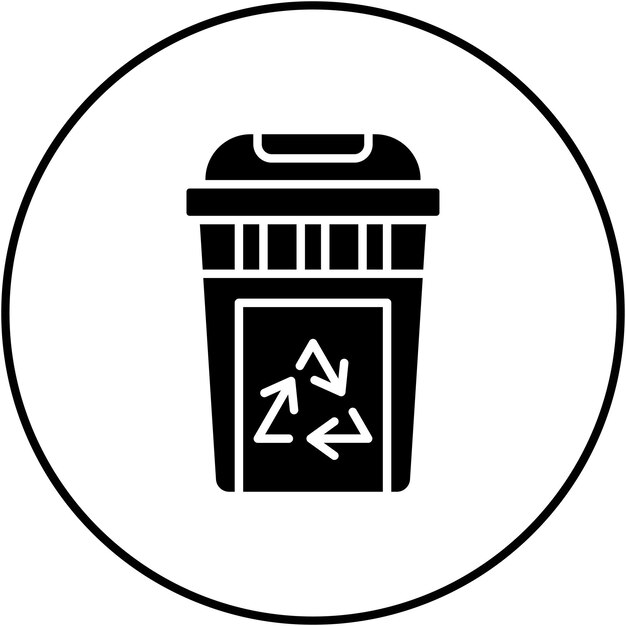 La imagen vectorial del icono de residuos se puede utilizar para la ciudad inteligente