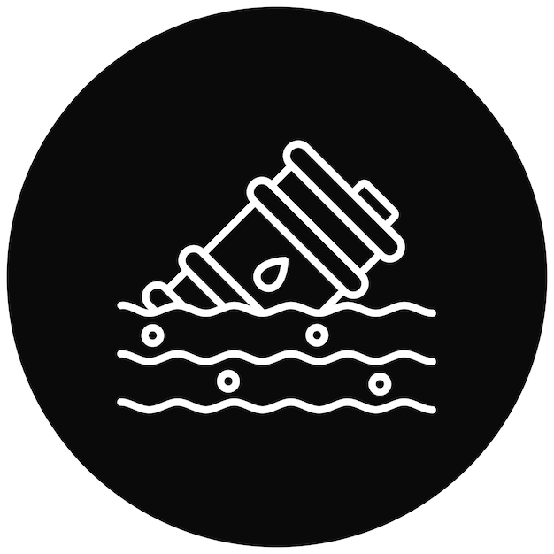 Imagen vectorial del icono de residuos tóxicos Puede utilizarse para la contaminación