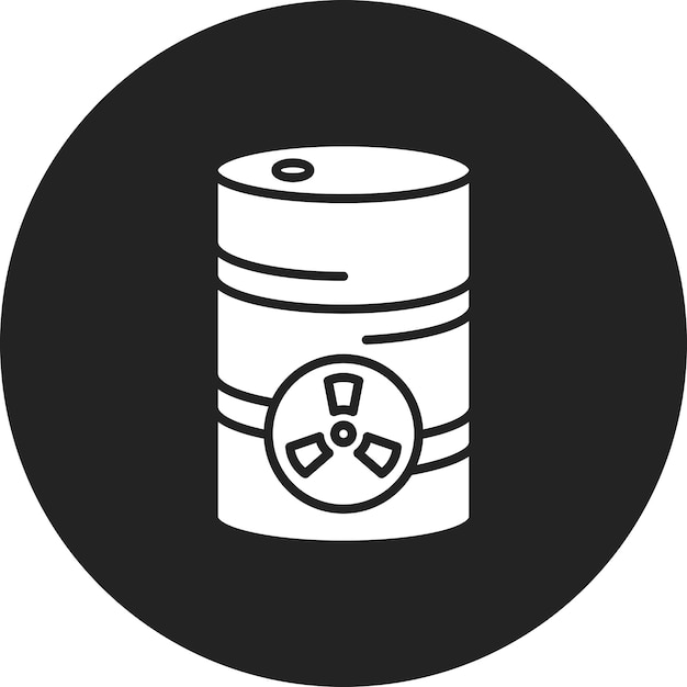 Imagen vectorial del icono de residuos tóxicos Puede utilizarse para la energía nuclear