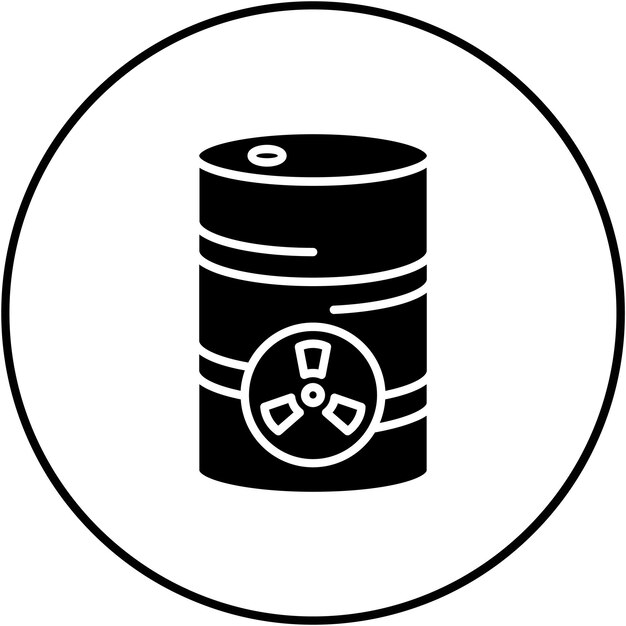 Imagen vectorial del icono de residuos tóxicos Puede utilizarse para la energía nuclear