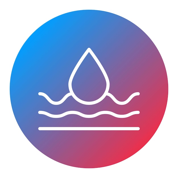 Imagen vectorial del icono de resiliencia al agua Se puede utilizar para la crisis del agua