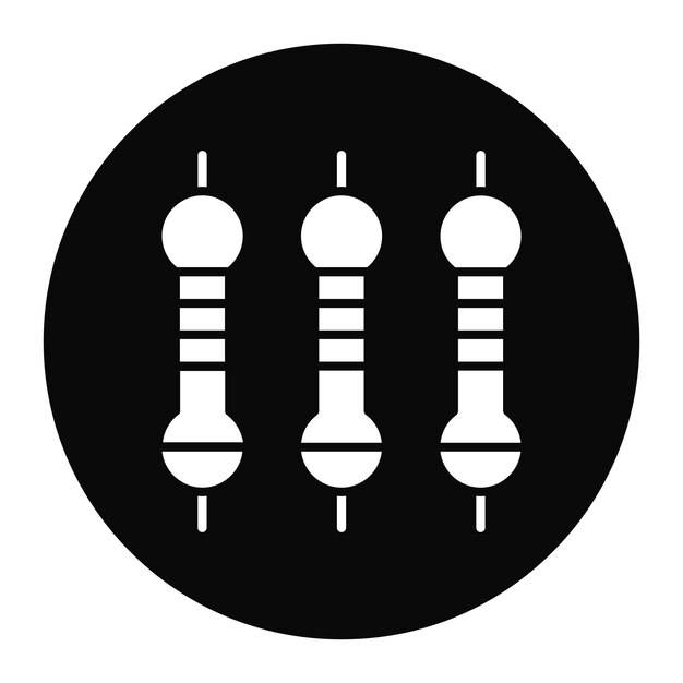 Imagen vectorial del icono de la resistencia Se puede utilizar para circuitos eléctricos