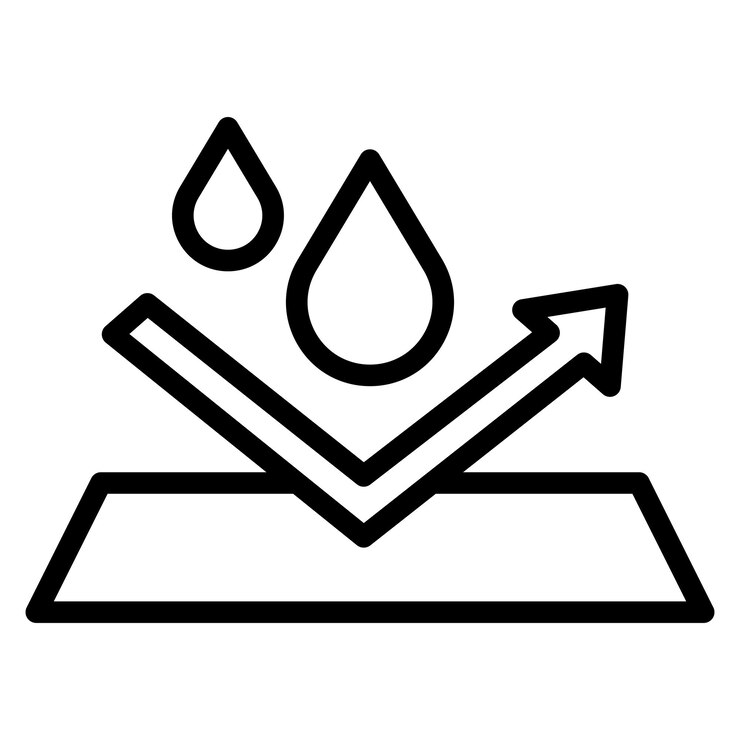 Vector imagen vectorial de icono resistente al agua se puede usar para protección solar
