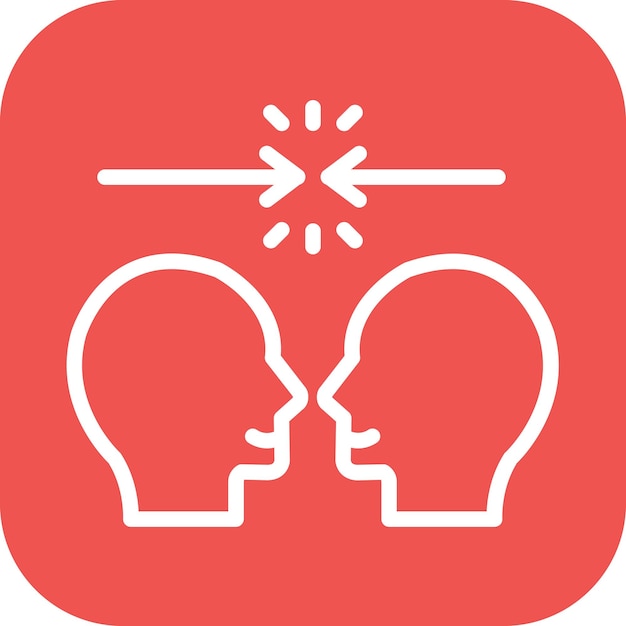 Imagen vectorial de icono de resolución de conflictos Se puede utilizar para rasgos de personalidad