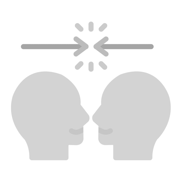 Imagen vectorial de icono de resolución de conflictos Se puede utilizar para rasgos de personalidad
