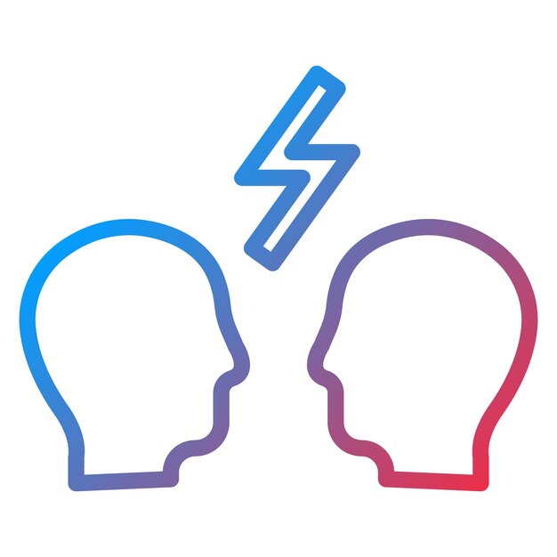Imagen vectorial del icono de resolución de conflictos Puede utilizarse para la evaluación del proyecto