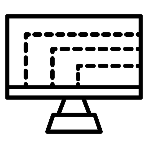 Imagen vectorial de icono de resolución de pantalla Se puede usar para transmisión en vivo