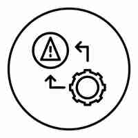 Vector imagen vectorial del icono de respuesta al riesgo se puede utilizar para la gestión de riesgos