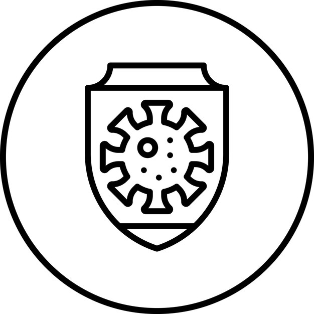 Imagen vectorial del icono de la respuesta inmune Se puede utilizar para enfermedades infecciosas