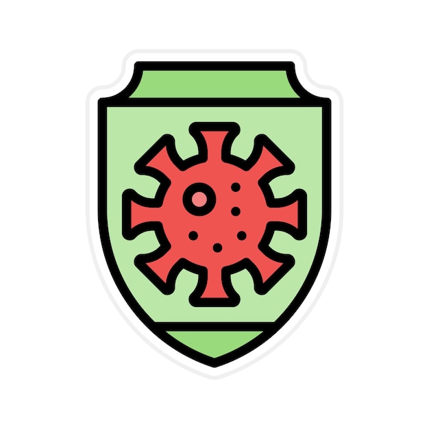 Imagen vectorial del icono de la respuesta inmune Se puede utilizar para enfermedades infecciosas
