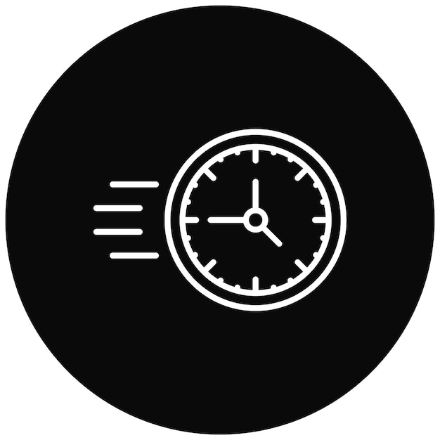 Imagen vectorial de icono de respuesta rápida Se puede utilizar para la hora y la fecha
