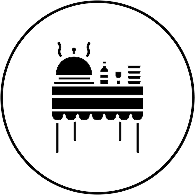 Imagen vectorial de icono de restaurante de catering Se puede usar para catering