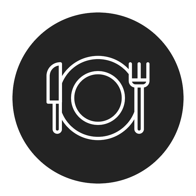 Imagen vectorial del icono del restaurante del crucero Se puede usar para el crucero