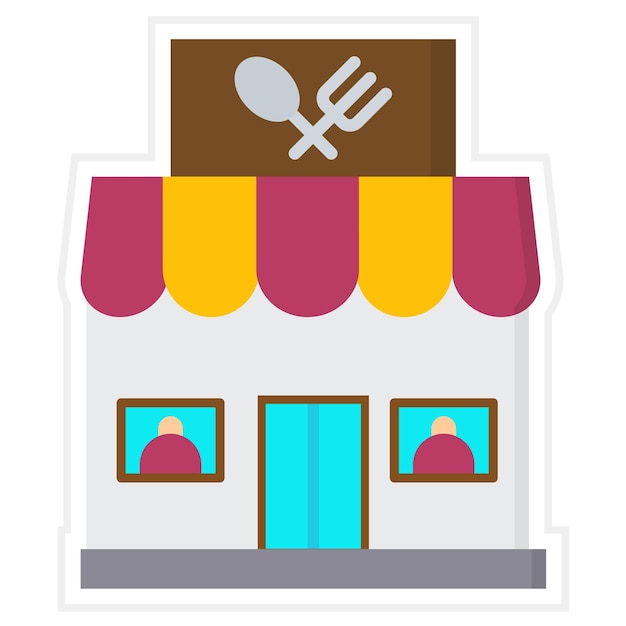 Imagen vectorial del icono del restaurante Se puede utilizar para el restaurante