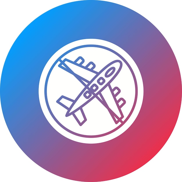 Imagen vectorial del icono de las restricciones de viaje Se puede utilizar para la agencia de viajes