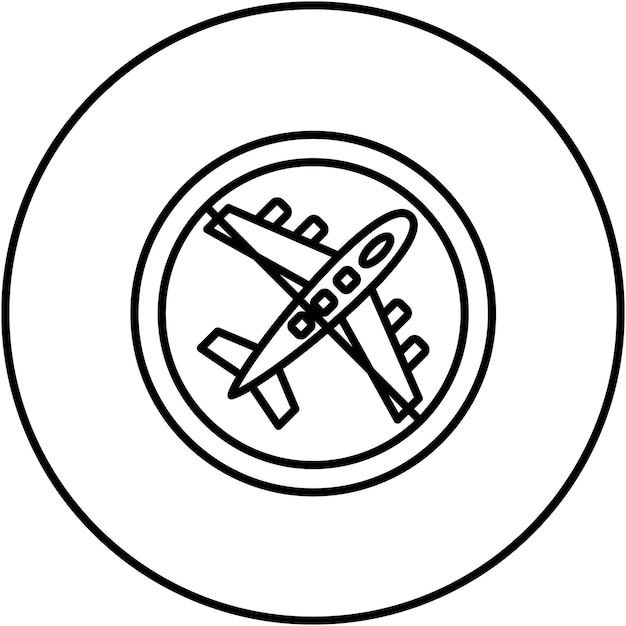 Imagen vectorial del icono de las restricciones de viaje Se puede utilizar para la agencia de viajes