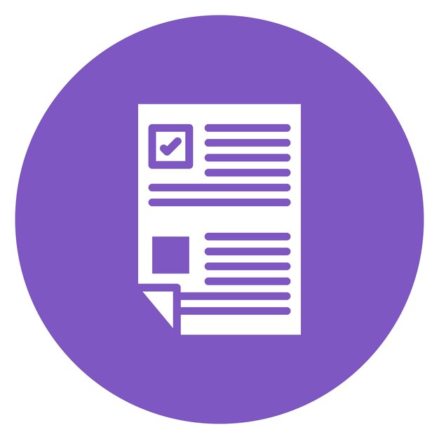Imagen vectorial del icono del resultado de la prueba Se puede utilizar para pruebas de software