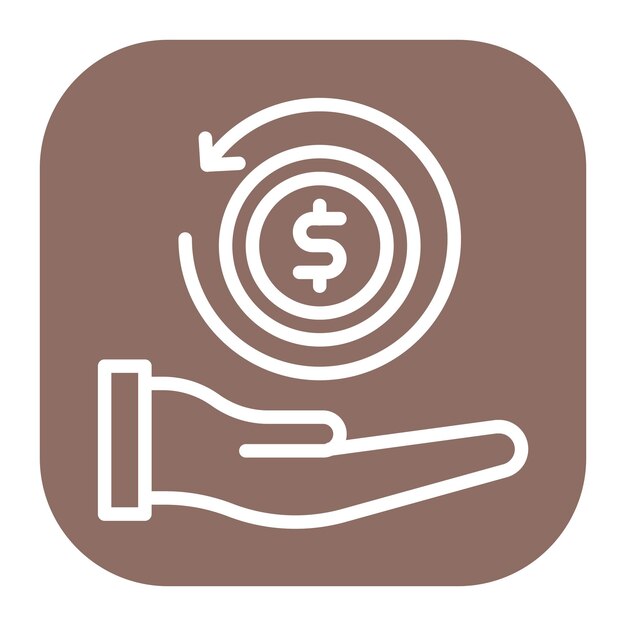 Imagen vectorial del ícono de retorno de la inversión Se puede utilizar para el rendimiento empresarial