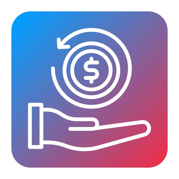 Imagen vectorial del ícono de retorno de la inversión Se puede utilizar para el rendimiento empresarial