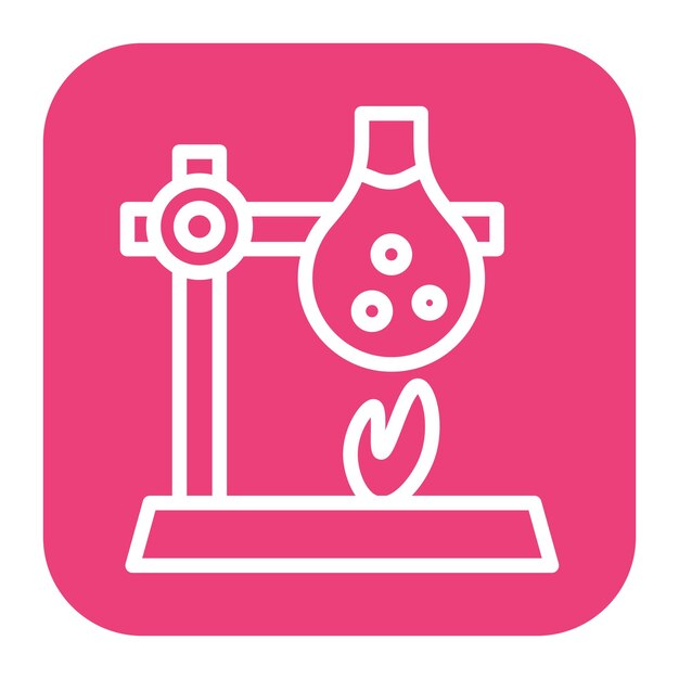 La imagen vectorial del icono de retort se puede utilizar para la ciencia