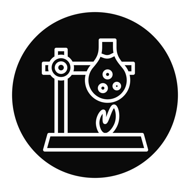 La imagen vectorial del icono de retort se puede utilizar para la ciencia