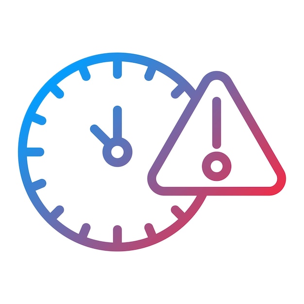 Imagen vectorial del icono de retraso Se puede utilizar para la interrupción del negocio