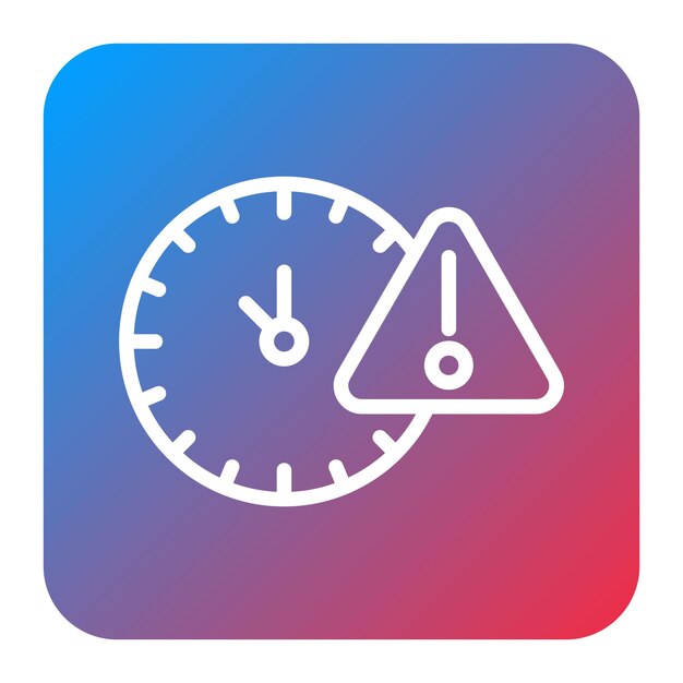 Imagen vectorial del icono de retraso Se puede utilizar para la interrupción del negocio