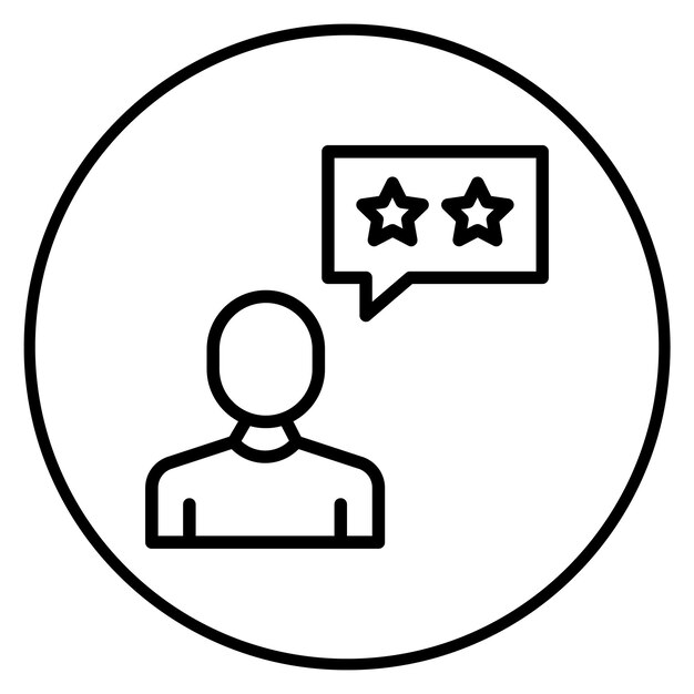 Imagen vectorial del icono de retroalimentación del cliente Se puede utilizar para la investigación de mercado