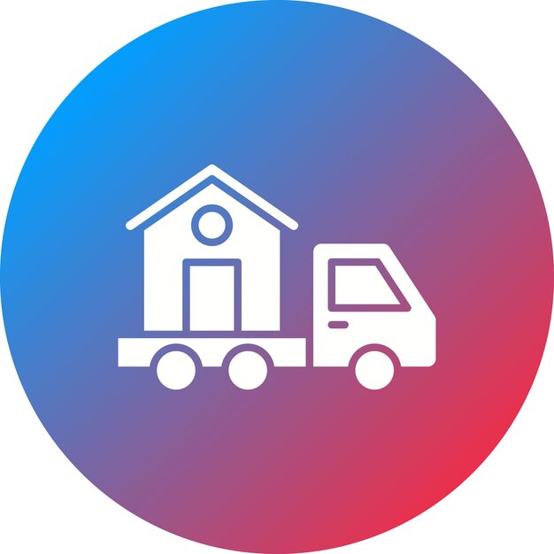 Imagen vectorial del icono de reubicación de la casa Se puede utilizar para bienes raíces
