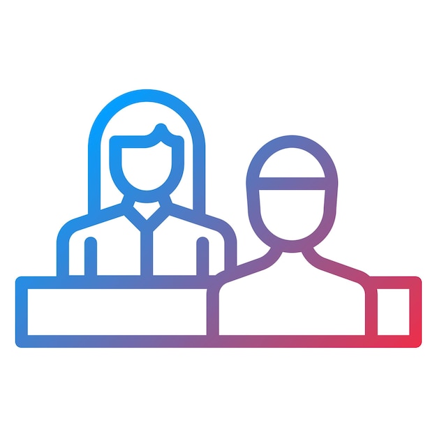 Imagen vectorial del icono de la reunión del cliente Se puede utilizar para la evaluación del proyecto