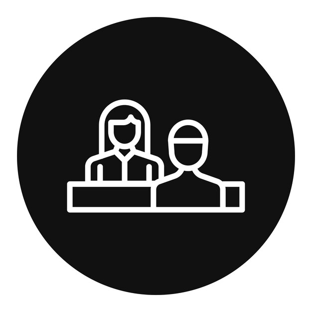 Imagen vectorial del icono de la reunión del cliente Se puede utilizar para la evaluación del proyecto