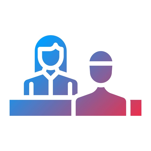 Imagen vectorial del icono de la reunión del cliente Se puede utilizar para la evaluación del proyecto